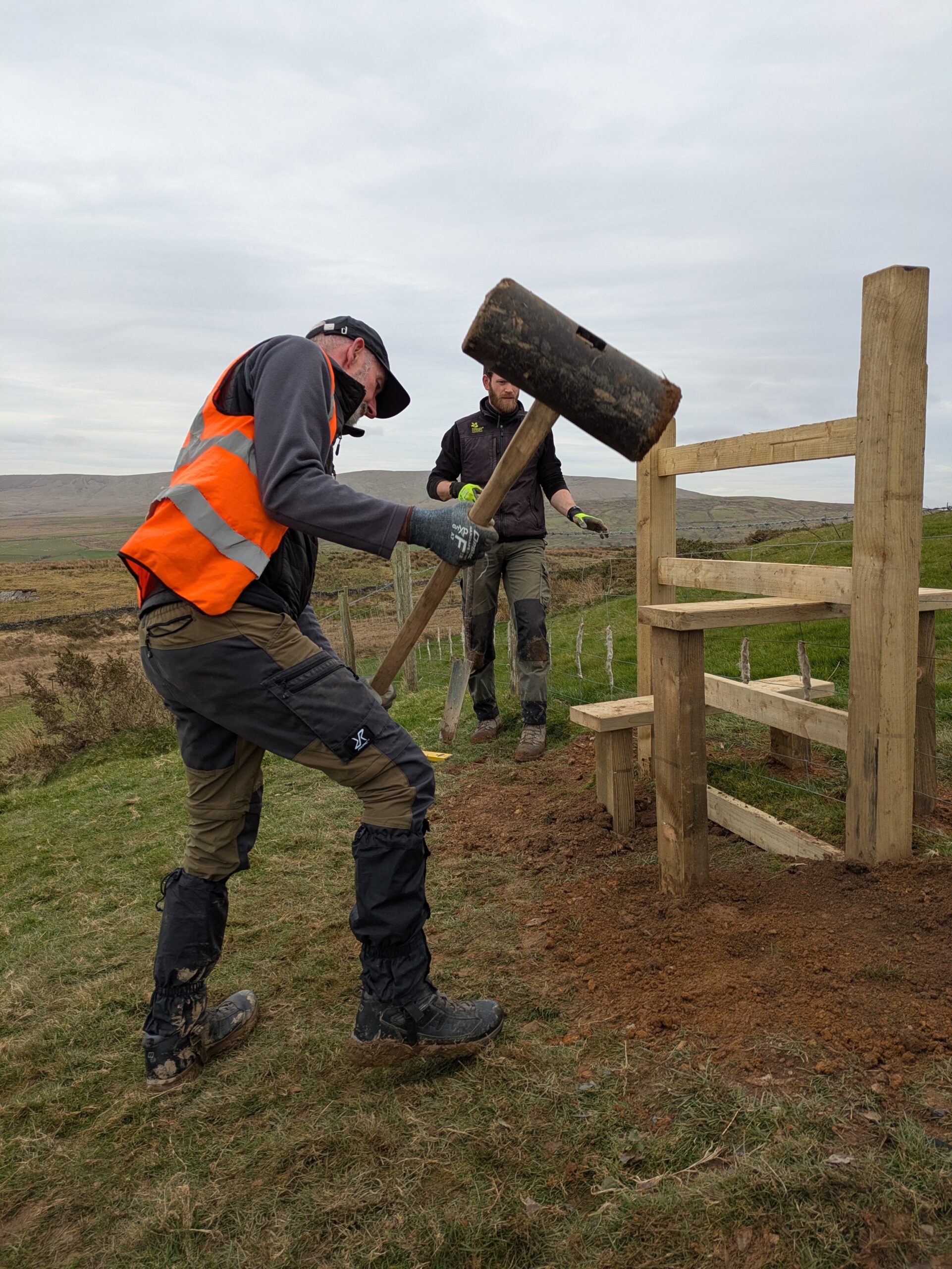 Stile building with the National Trust